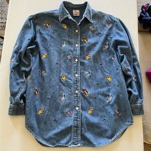 Vintage Disney Store Winnie the Pooh Denim Shirt